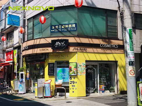 日本東京FUZIYA護(hù)膚品店LED透明屏項(xiàng)目