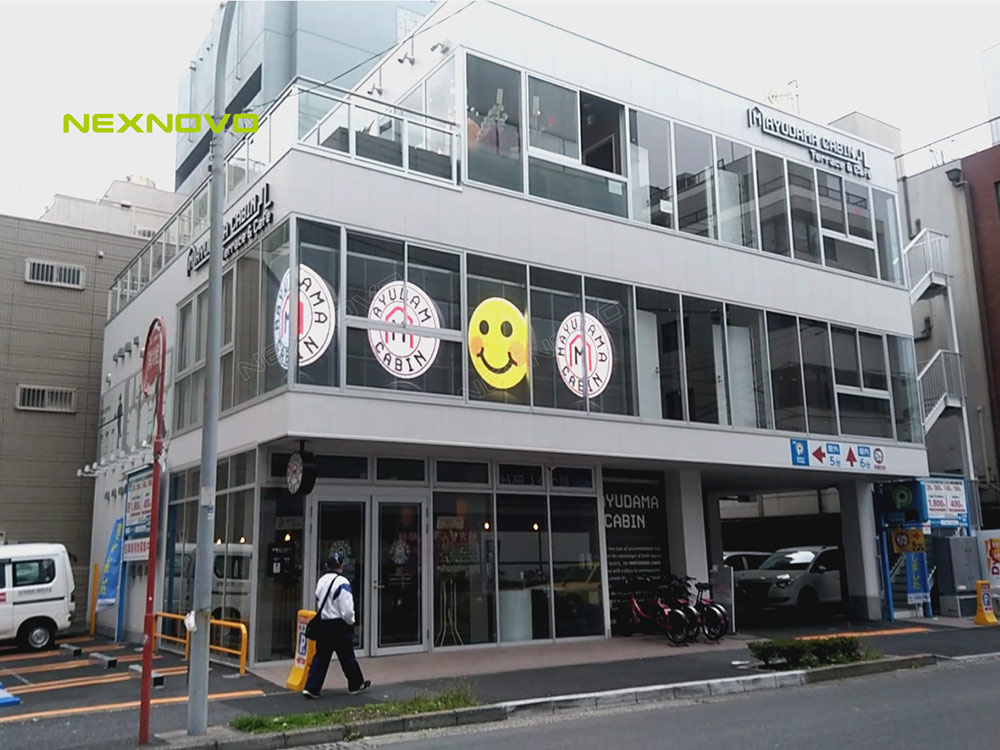 日本Mayudama Cabin 酒店玻璃LED顯示屏項目(圖4)