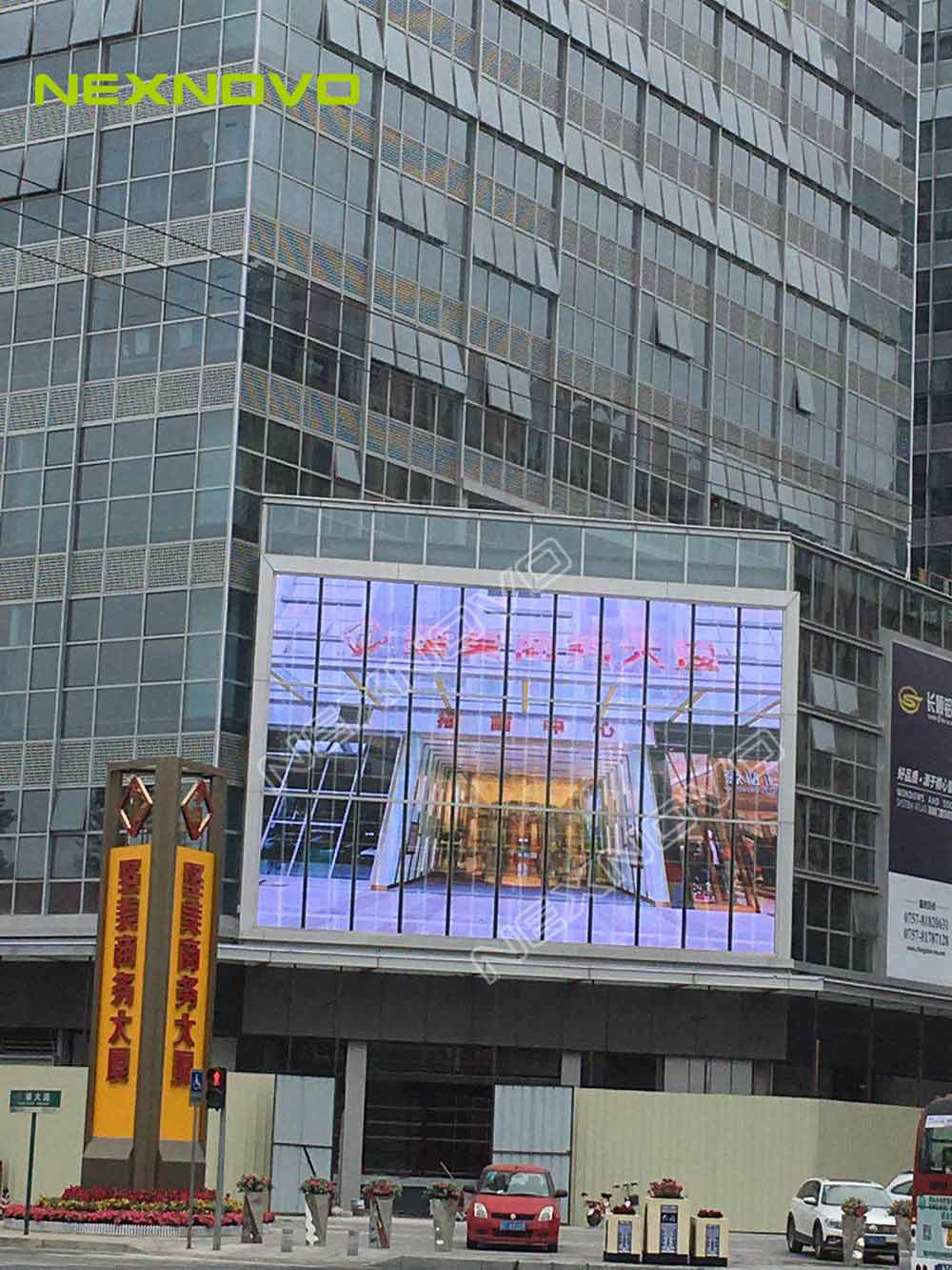 佛山堅美大廈透明LED顯示屏項目(圖2)