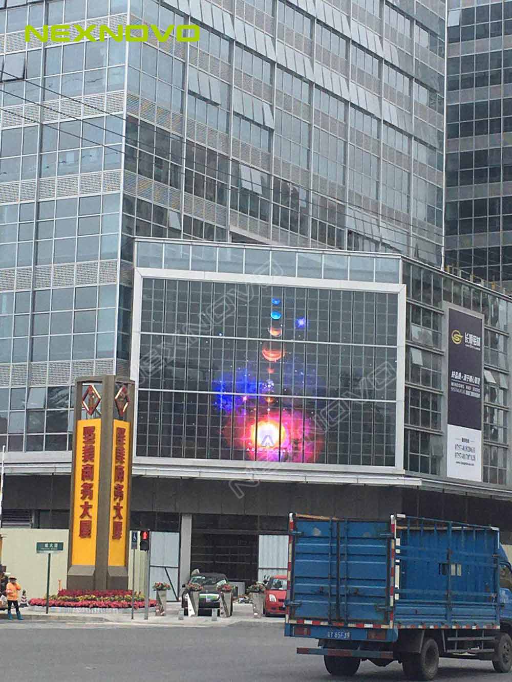 佛山堅美大廈透明LED顯示屏項目(圖4)