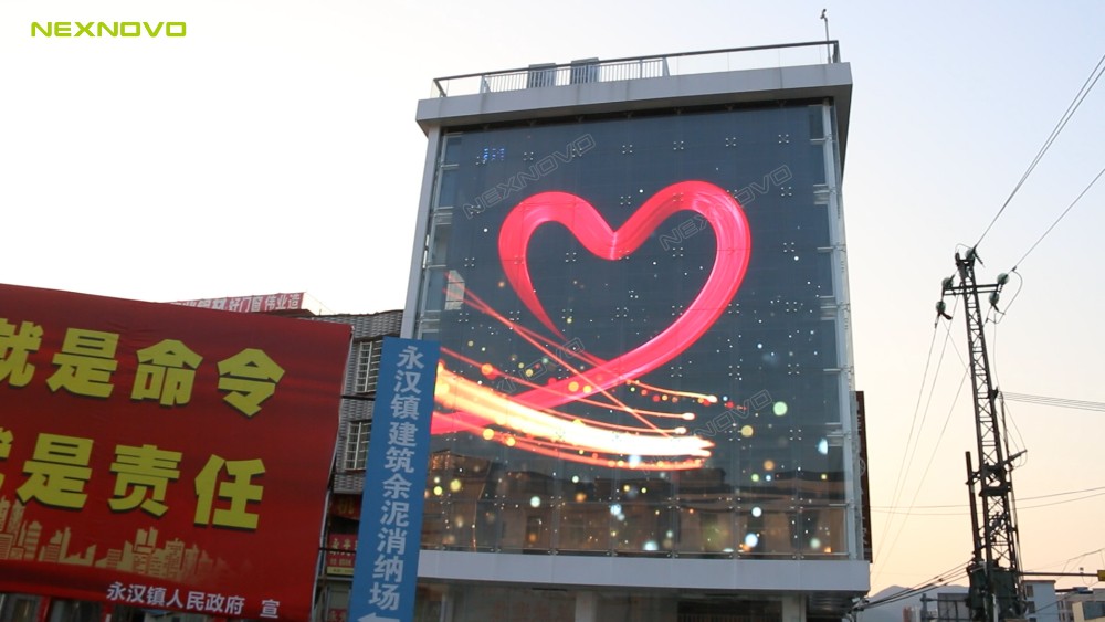 惠州龍門透明LED幕墻屏項(xiàng)目(圖3)