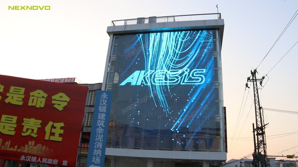 惠州龍門透明LED幕墻屏項(xiàng)目(圖4)